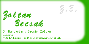 zoltan becsak business card